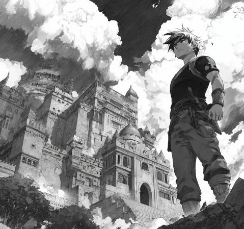 奇幻恋爱题材封面：龙与魔法师并肩而立